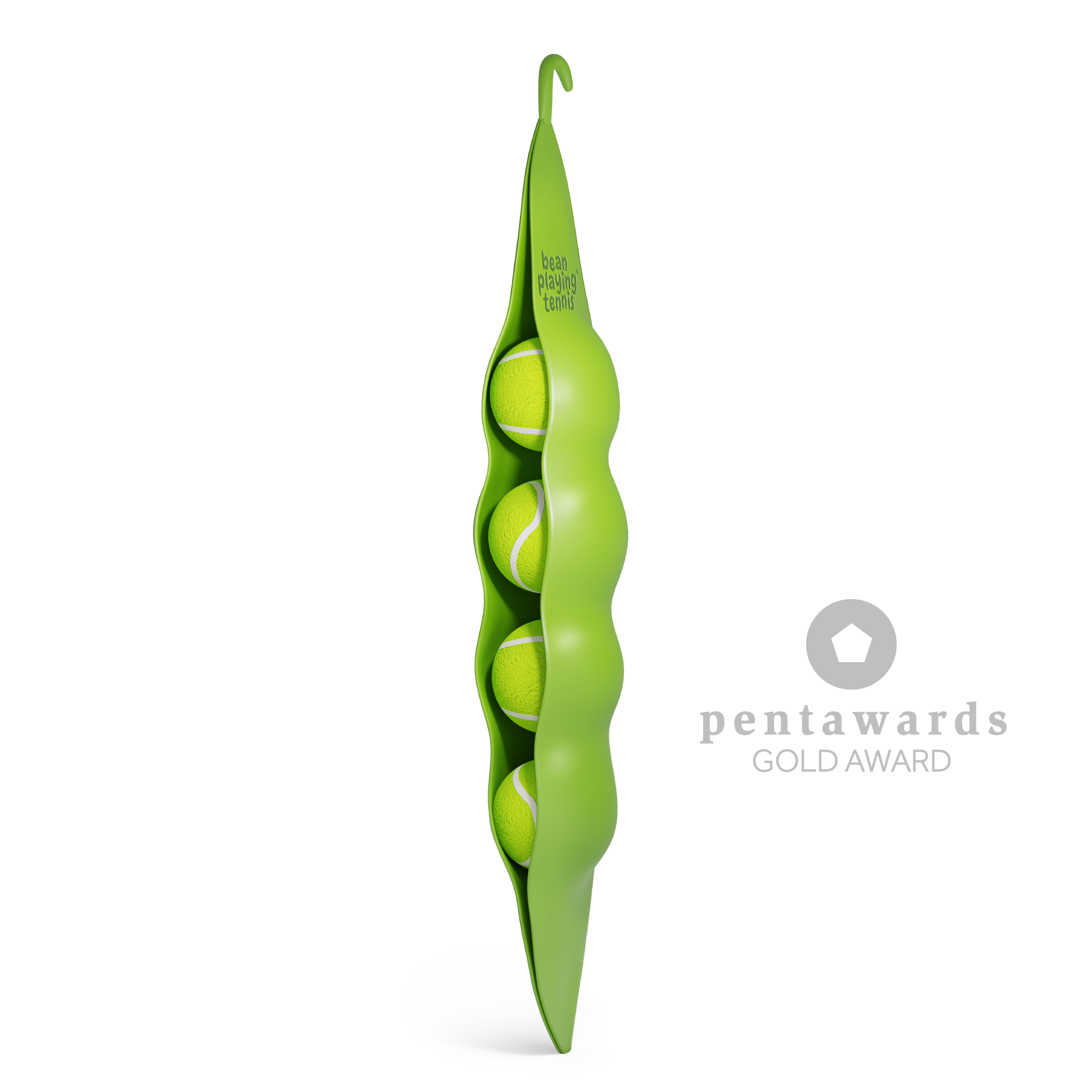 Gold Pentaward Bean Playing Tennis